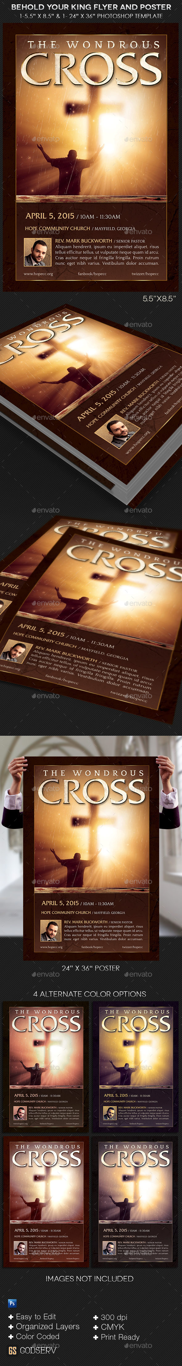 Wondrous Cross Flyer and Poster Template