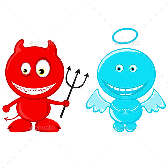GraphicRiver Angel and Devil 10875863 GraphicRiver Angel and Devil 10875863