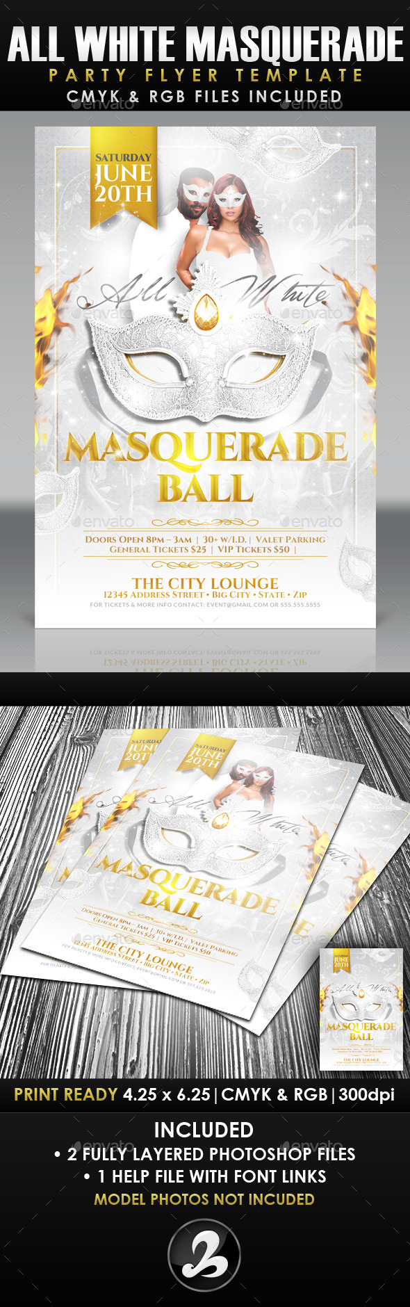 GraphicRiver All White Masquerade Ball Flyer Template 10876095 GraphicRiver All White Masquerade Ball Flyer Template 10876095