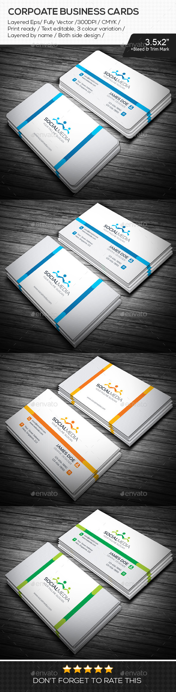 GraphicRiver Social Media Corporate Business Cards 10876465 GraphicRiver Social Media Corporate Business Cards 10876465