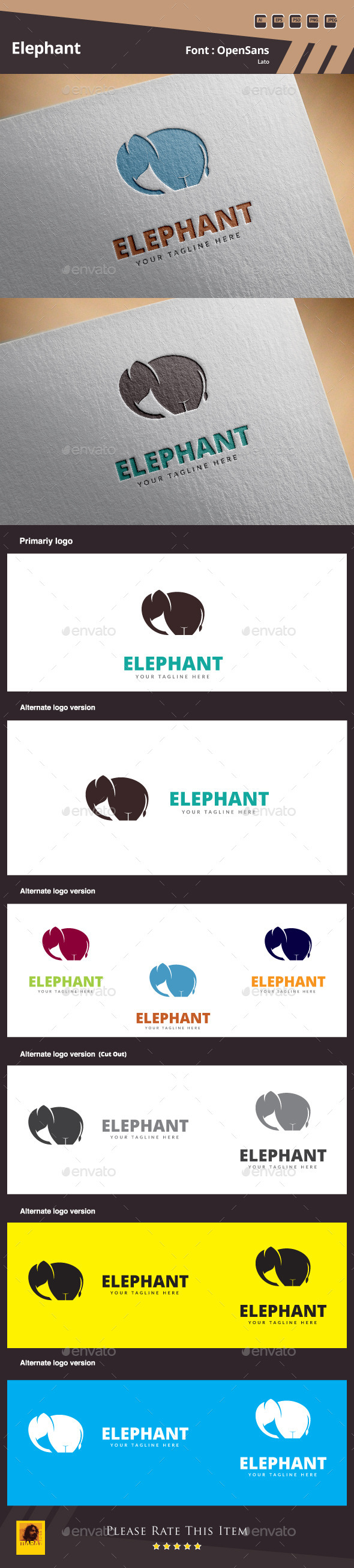 GraphicRiver Elephant Logo Template 10877071 GraphicRiver Elephant Logo Template 10877071