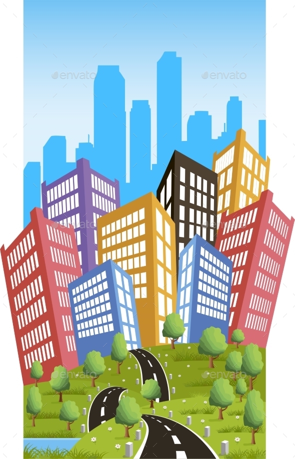 GraphicRiver Road to the City 10877419 GraphicRiver Road to the City 10877419