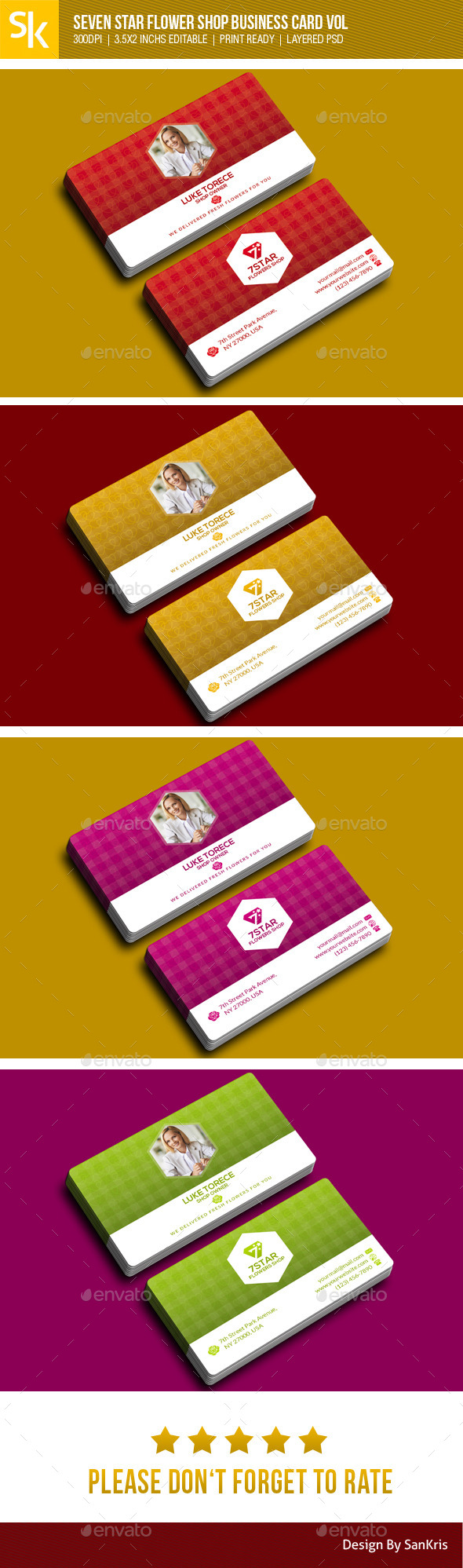 GraphicRiver Seven Star Flowers Shop Business Card 10880180 GraphicRiver Seven Star Flowers Shop Business Card 10880180