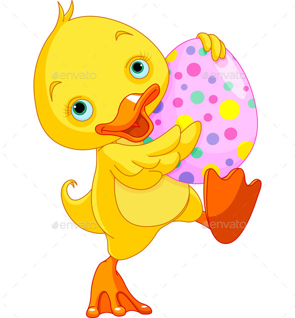 GraphicRiver Easter Duckling Carry Egg 10880580 GraphicRiver Easter Duckling Carry Egg 10880580