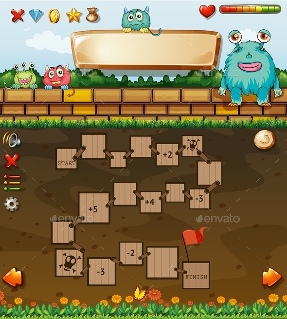 GraphicRiver Boardgame and Monster 10880628 GraphicRiver Boardgame and Monster 10880628