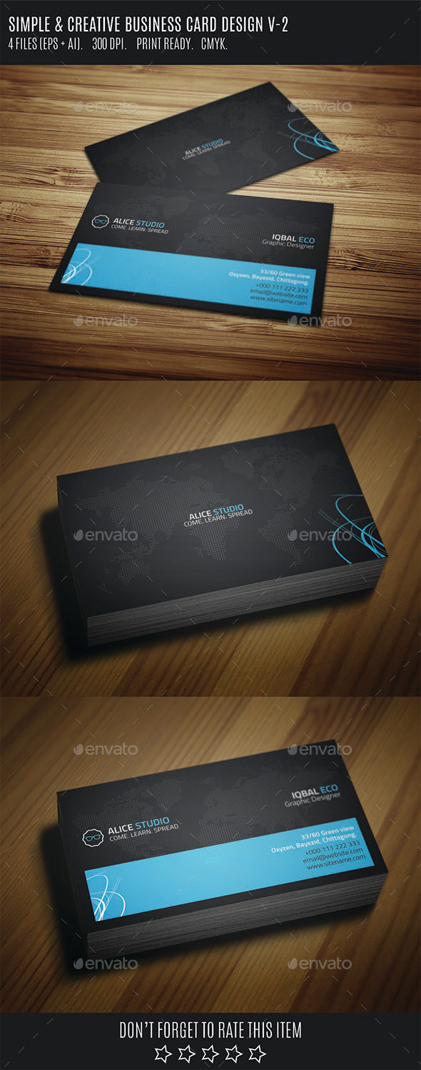 Simple & Creative Business Card Design V-2 (Creative)