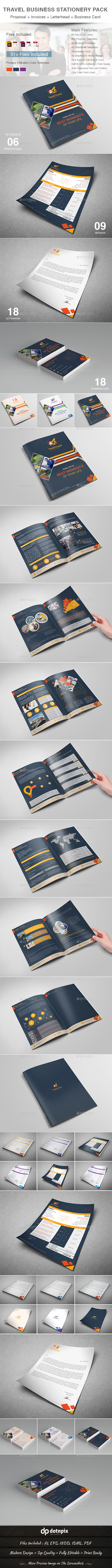 Travel Business Stationery Pack (Proposals & Invoices)