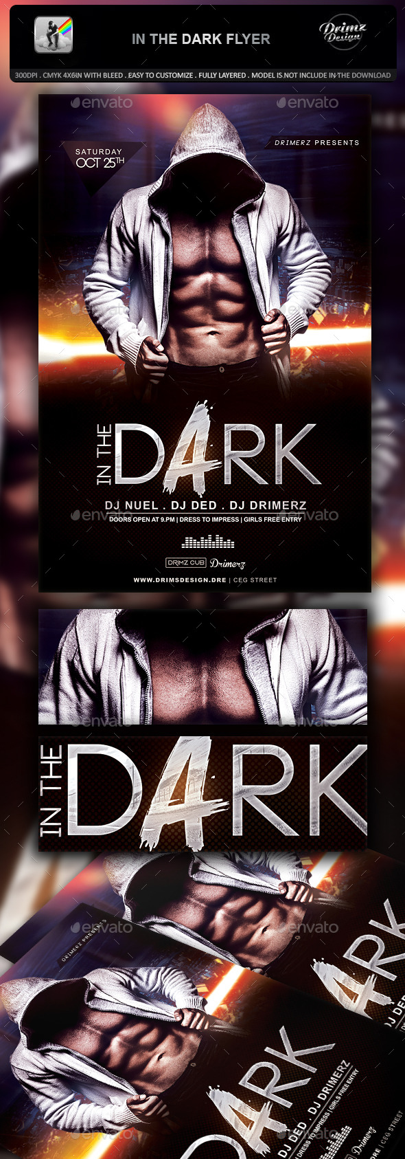 GraphicRiver In The Dark Flyer 10884083 GraphicRiver In The Dark Flyer 10884083