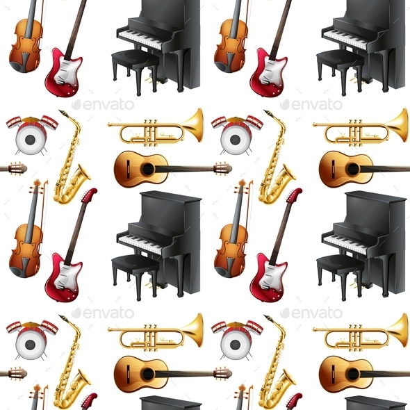 GraphicRiver Seamless Musical Instruments 10884646 GraphicRiver Seamless Musical Instruments 10884646