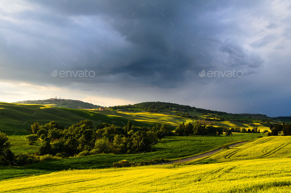 sunset view of Pienza (Misc) Photo Download