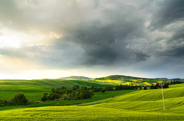 sunset view of Pienza (Misc) Photo Download