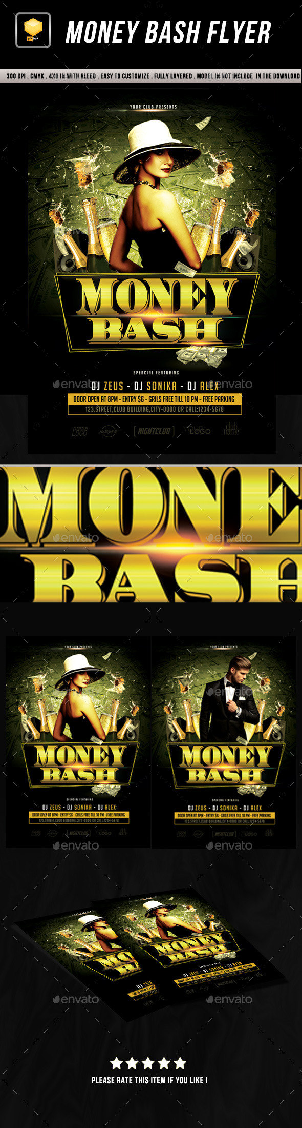 Money Bash Flyer (Clubs & Parties)