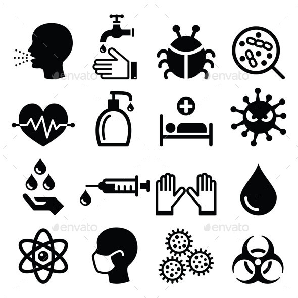 GraphicRiver Infection Virus and Health Icons Set 10889481 GraphicRiver Infection Virus and Health Icons Set 10889481
