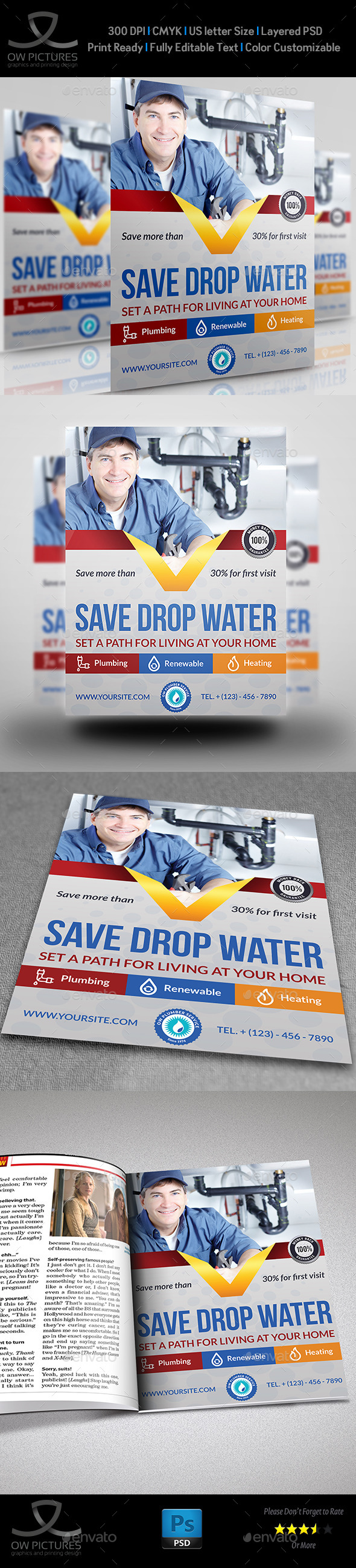 Plumber Service Flyer Template (Flyers)