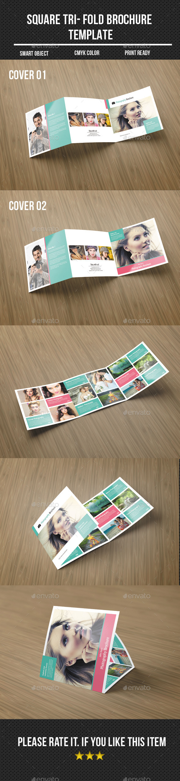 Square Tri-Fold Photography Brochure (Corporate)