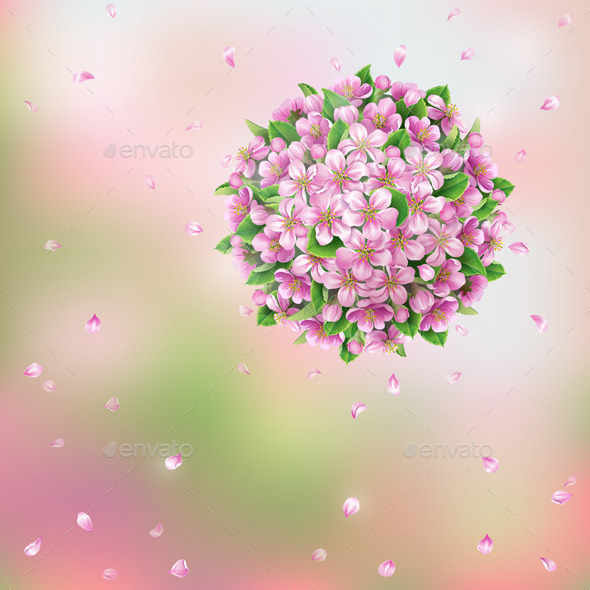GraphicRiver Blooming Ball and Flying Petals 10891516 GraphicRiver Blooming Ball and Flying Petals 10891516