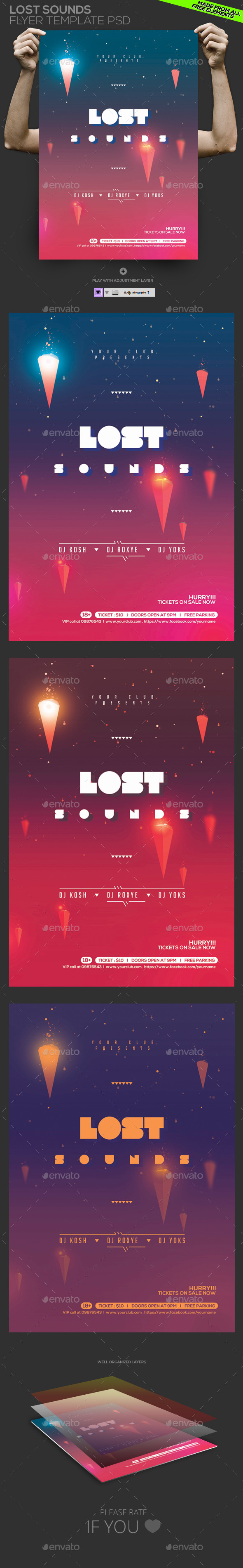 GraphicRiver Lost Sounds Flyer Poster Template PSD 10892355 GraphicRiver Lost Sounds Flyer Poster Template PSD 10892355