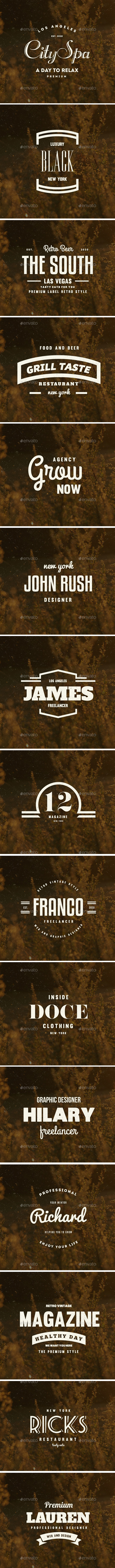 GraphicRiver 15 Vintage Logos Labels & Badges 10382177 GraphicRiver 15 Vintage Logos Labels & Badges 10382177