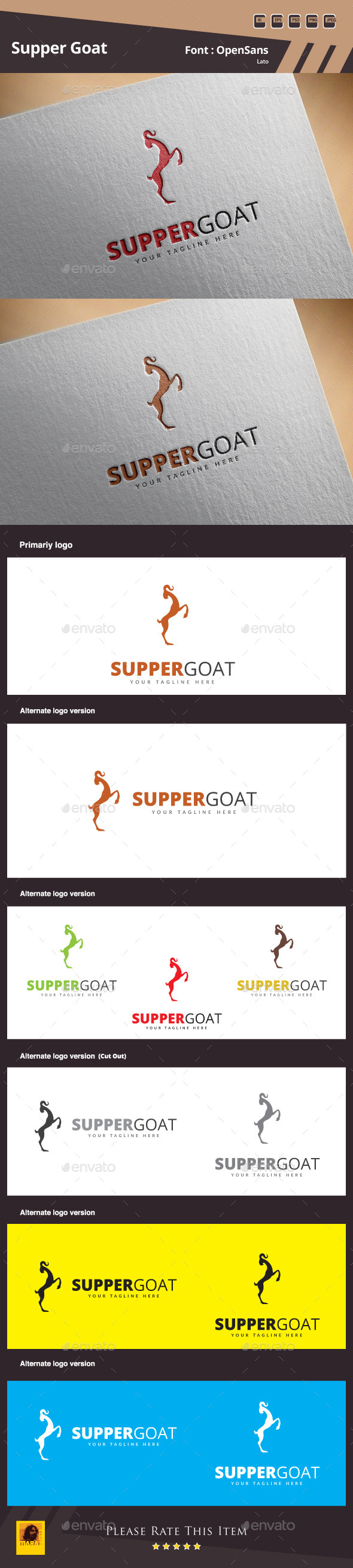 GraphicRiver Supper Goat Logo Template 10892899 GraphicRiver Supper Goat Logo Template 10892899