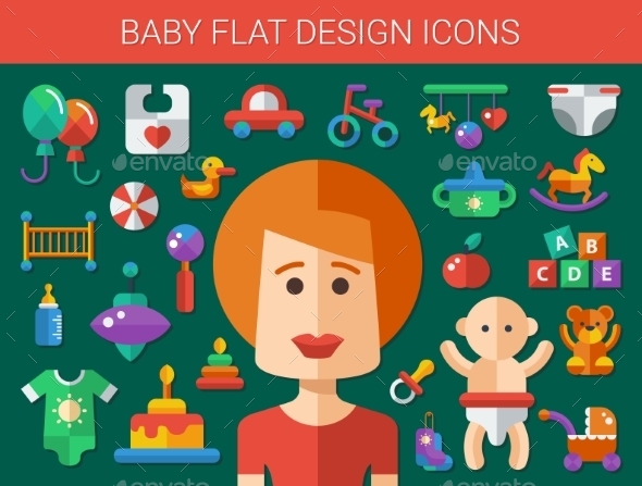 GraphicRiver Baby Elements 10893455 GraphicRiver Baby Elements 10893455