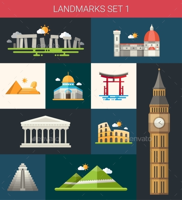 GraphicRiver Landmarks 10893516 GraphicRiver Landmarks 10893516