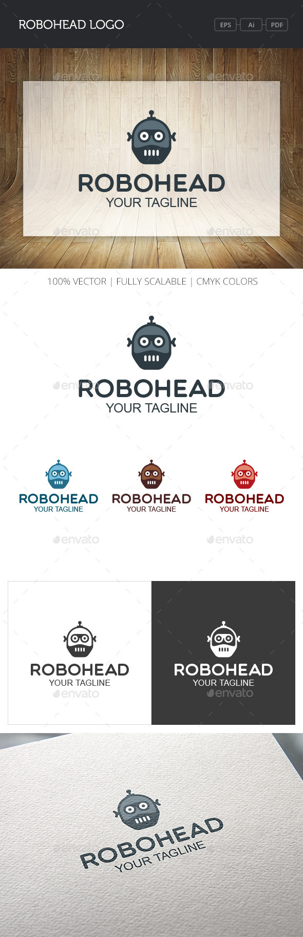 GraphicRiver Robohead Logo 10870246 GraphicRiver Robohead Logo 10870246