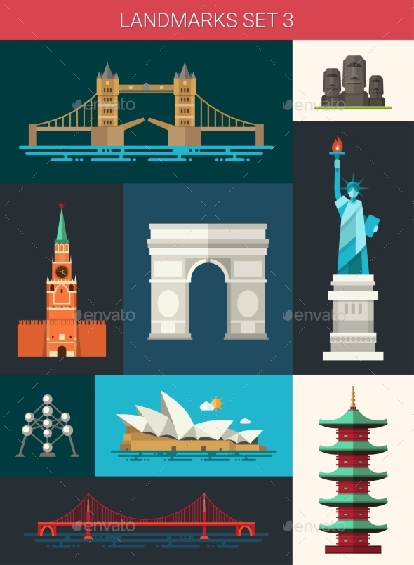 GraphicRiver Landmarks 10894001 GraphicRiver Landmarks 10894001