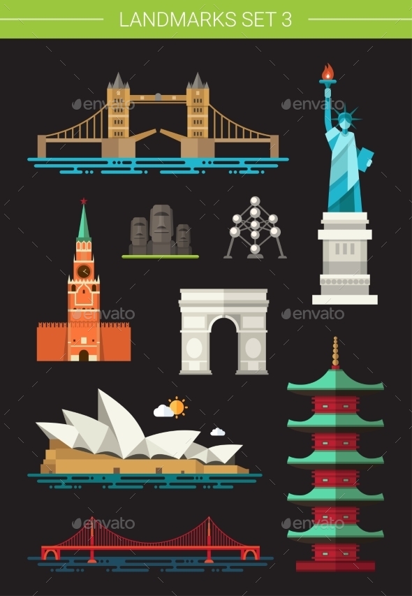 GraphicRiver Landmarks 10894043 GraphicRiver Landmarks 10894043