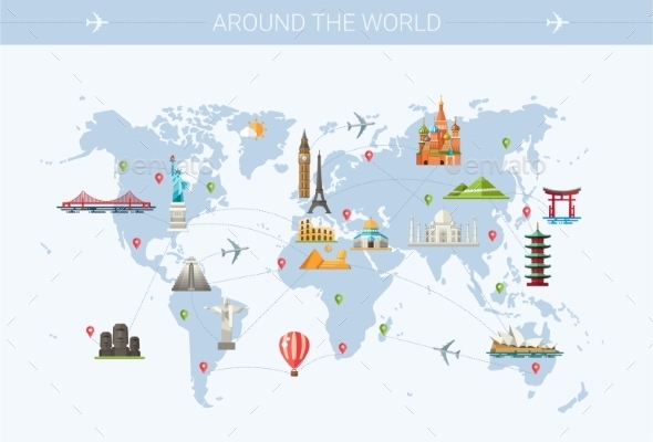 GraphicRiver Around the World 10894177 GraphicRiver Around the World 10894177