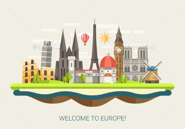 GraphicRiver Welcome to Europe Concept 10894288 GraphicRiver Welcome to Europe Concept 10894288