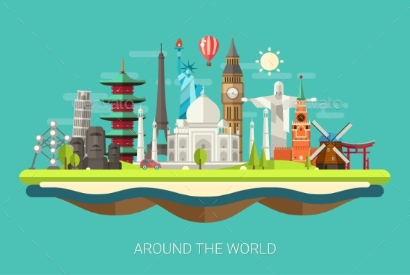 GraphicRiver Around the World Concept 10894317 GraphicRiver Around the World Concept 10894317