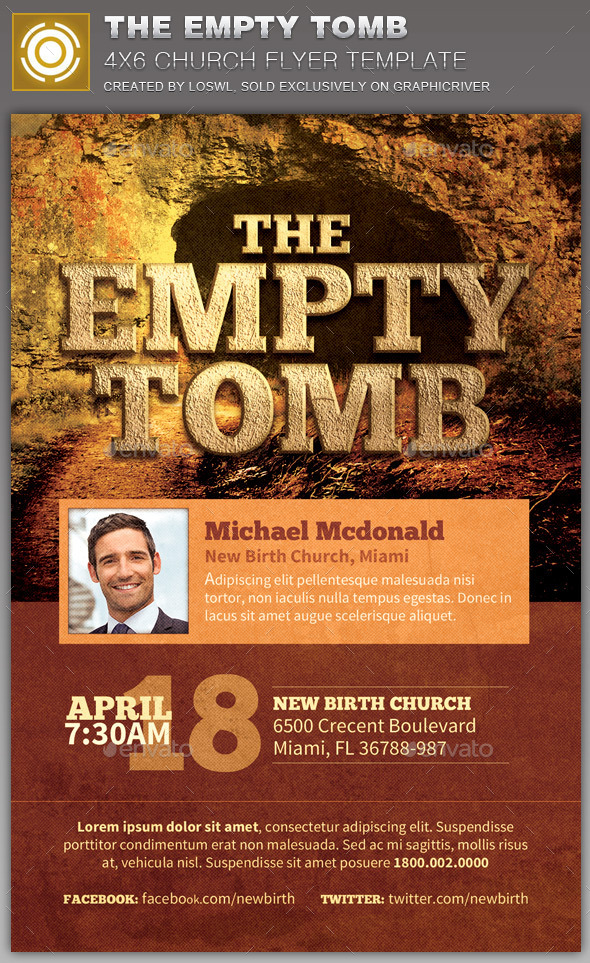 GraphicRiver The Empty Tomb Church Flyer Template 10894668 GraphicRiver The Empty Tomb Church Flyer Template 10894668