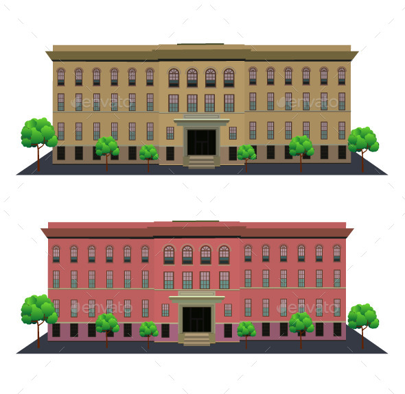 GraphicRiver Front View of Buildings 10895404 GraphicRiver Front View of Buildings 10895404