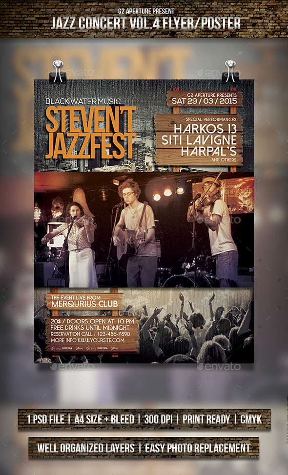 GraphicRiver Jazz Concert Flyer Poster Vol.4 10895846 GraphicRiver Jazz Concert Flyer Poster Vol.4 10895846