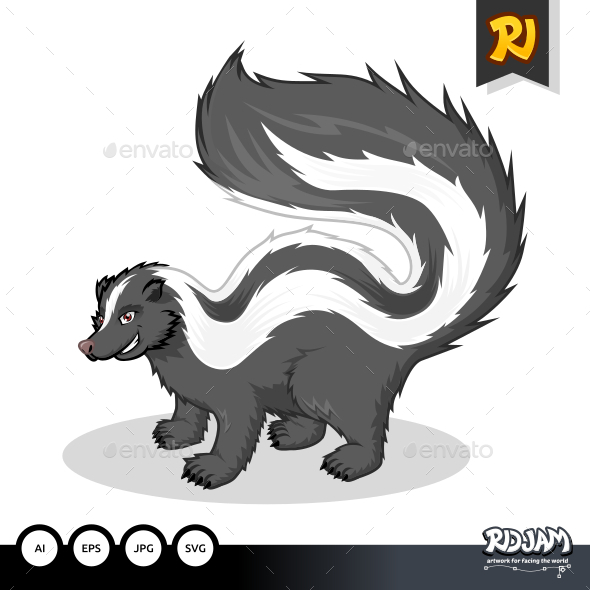 GraphicRiver Striped Skunk Cartoon 10862573 GraphicRiver Striped Skunk Cartoon 10862573