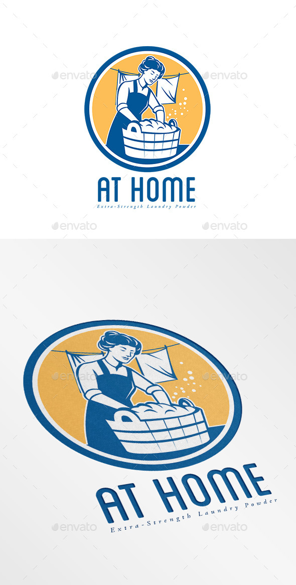 GraphicRiver At Home Extra Strong Laundry Powder Logo 10898864 GraphicRiver At Home Extra Strong Laundry Powder Logo 10898864