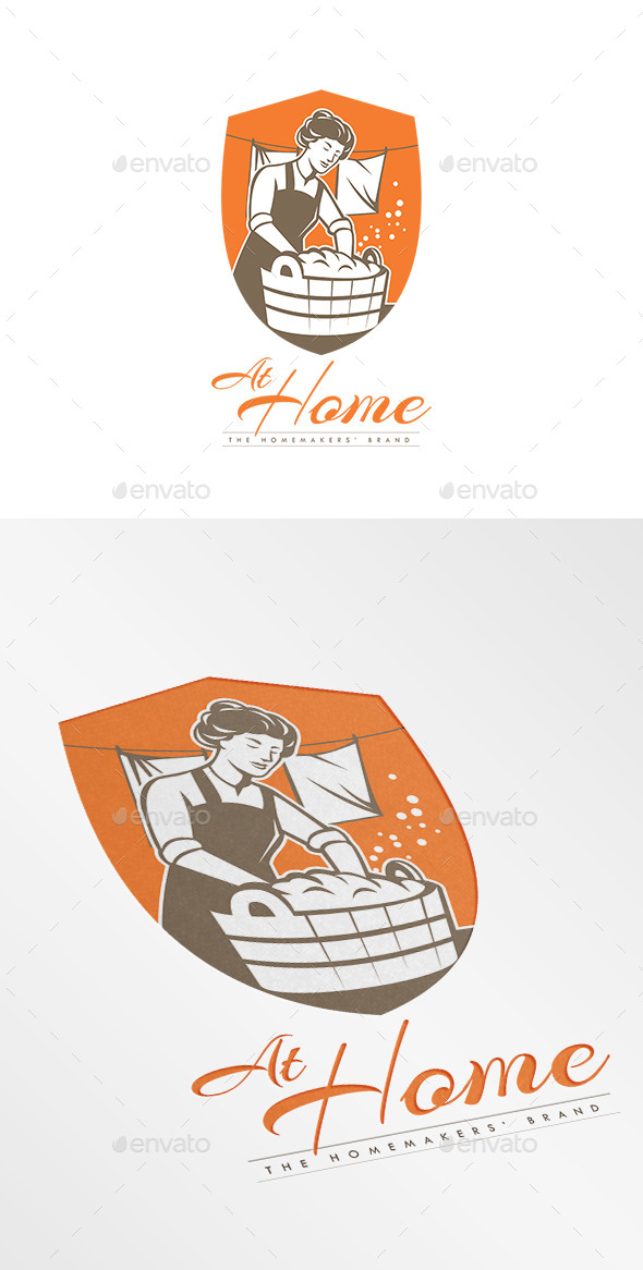 GraphicRiver At Home Laundry Logo 10898868 GraphicRiver At Home Laundry Logo 10898868
