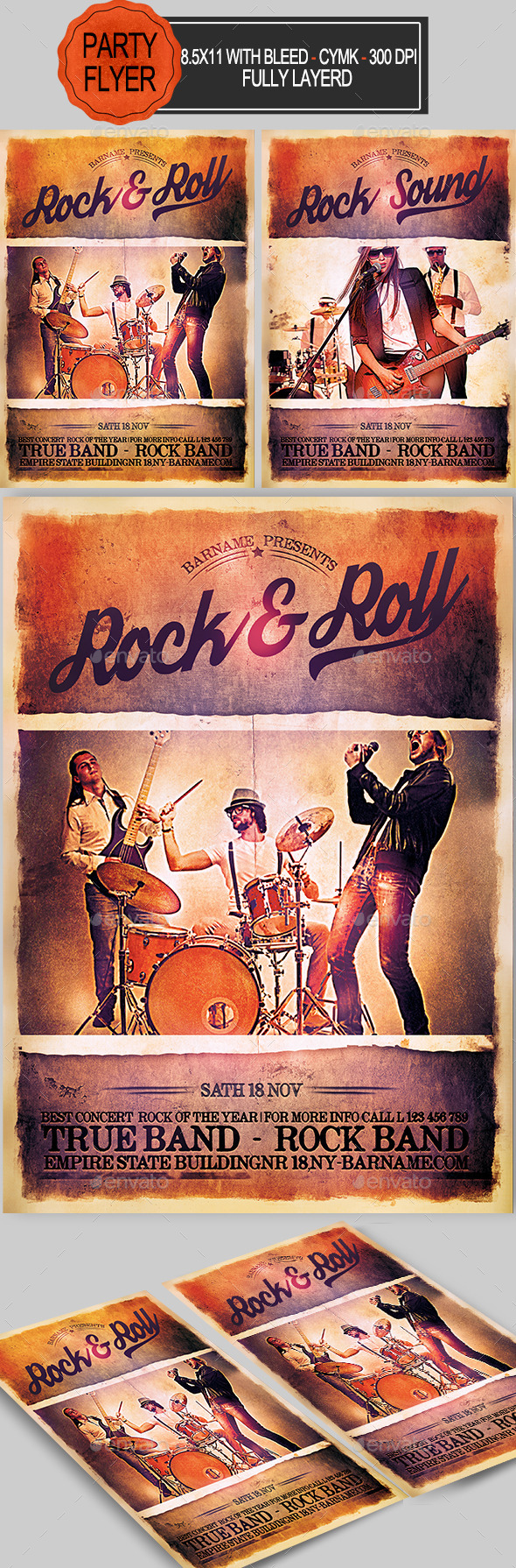 GraphicRiver Rock Flyer 10898941 GraphicRiver Rock Flyer 10898941