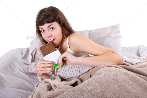 Eating Chocolate in Bed (Misc) Photo Download