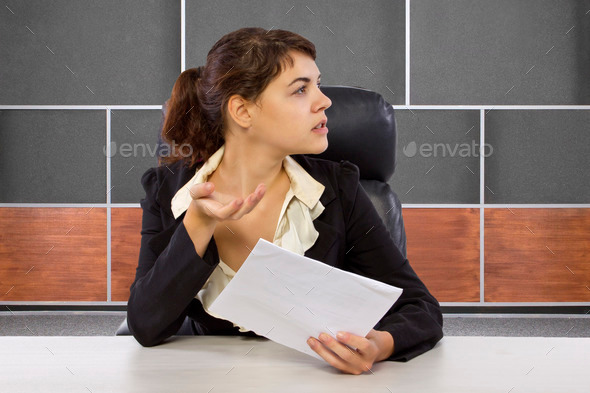 Female Reporter in a Set (Misc) Photo Download