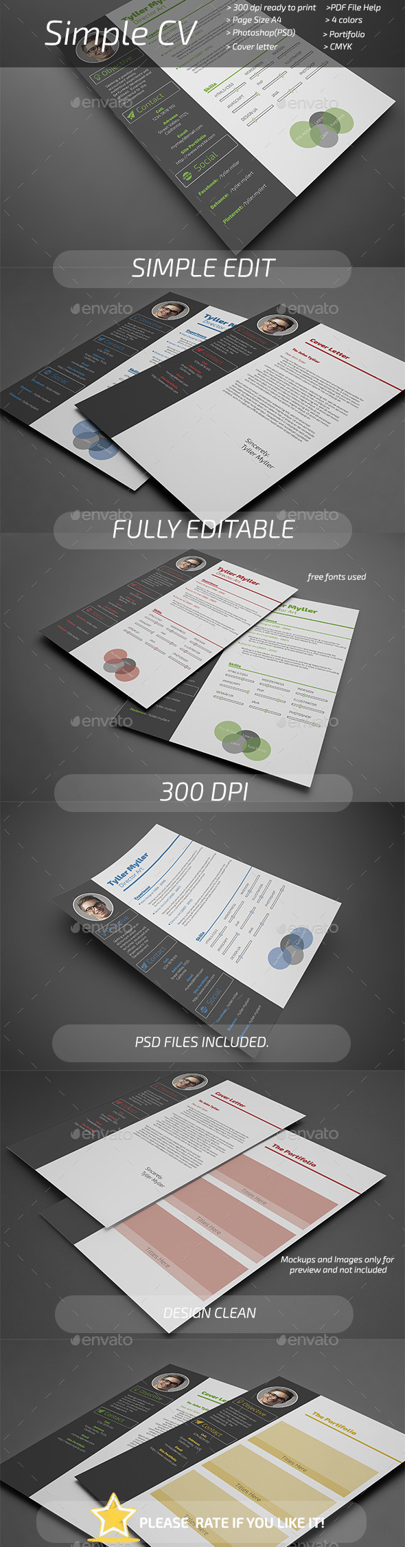 GraphicRiver Simple CV 10899246 GraphicRiver Simple CV 10899246
