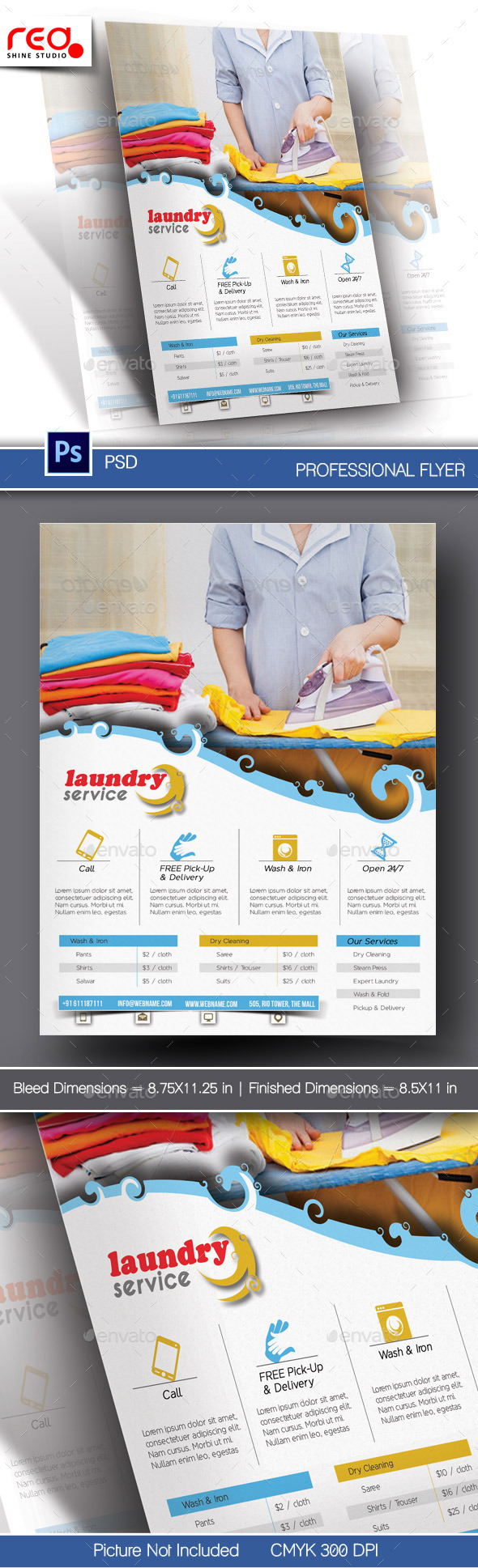 GraphicRiver Laundry Service Flyer & Poster Template 10901339 GraphicRiver Laundry Service Flyer & Poster Template 10901339