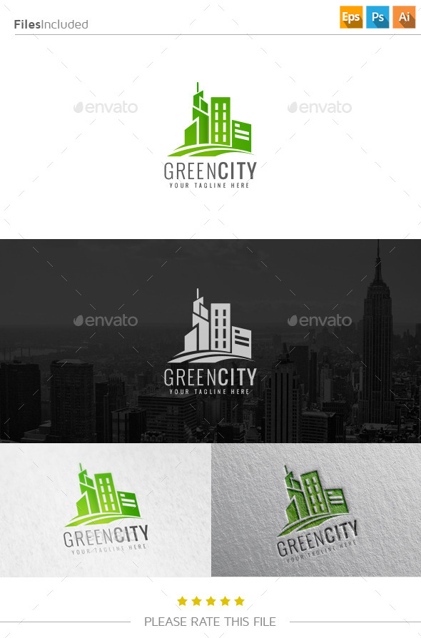 GraphicRiver Green City Logo 10901626 GraphicRiver Green City Logo 10901626