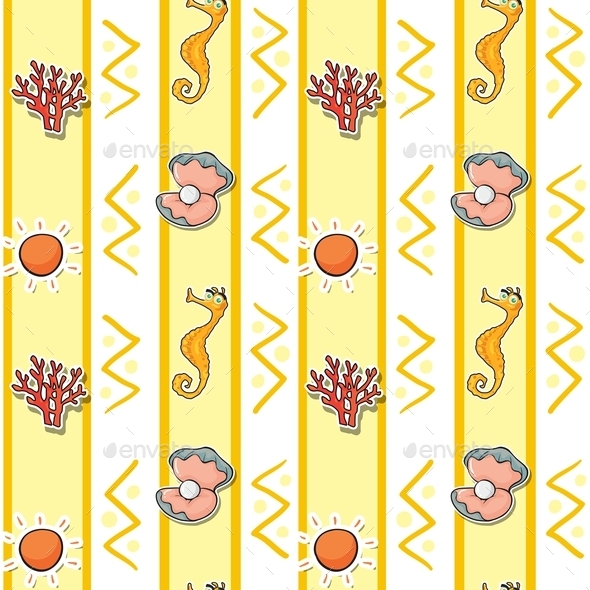 GraphicRiver Seamless Seahorse 10902377 GraphicRiver Seamless Seahorse 10902377