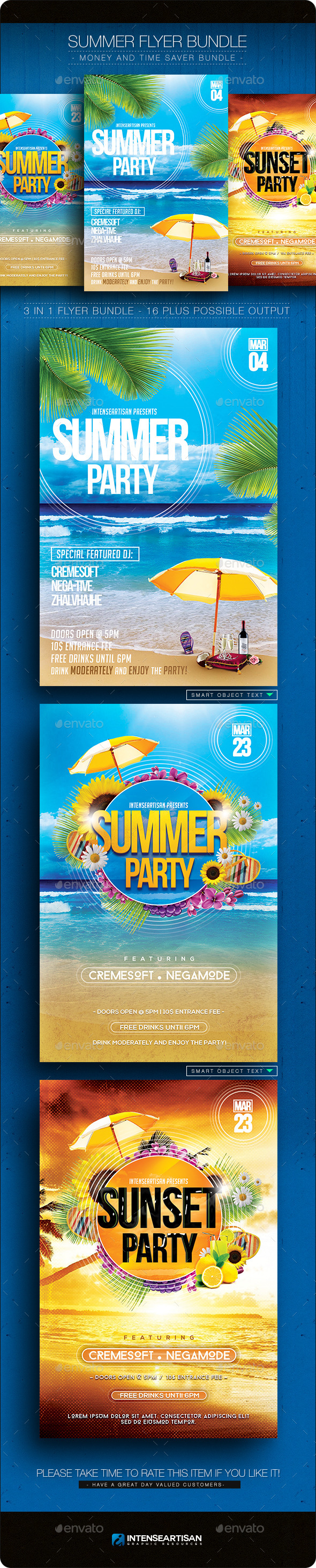 GraphicRiver Summer Flyer Bundle V.1 10903746 GraphicRiver Summer Flyer Bundle V.1 10903746