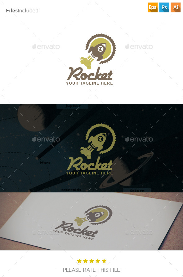 GraphicRiver Rocket Logo 10904783 GraphicRiver Rocket Logo 10904783