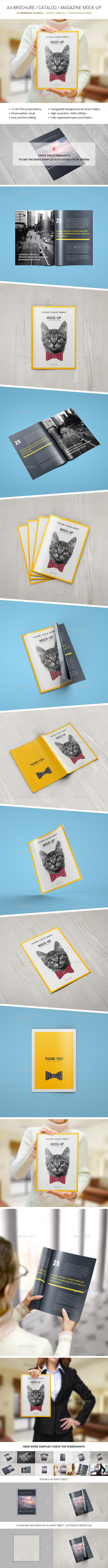 GraphicRiver A4 Brochure Catalogue Magazine Mockup 10905520 GraphicRiver A4 Brochure Catalogue Magazine Mockup 10905520