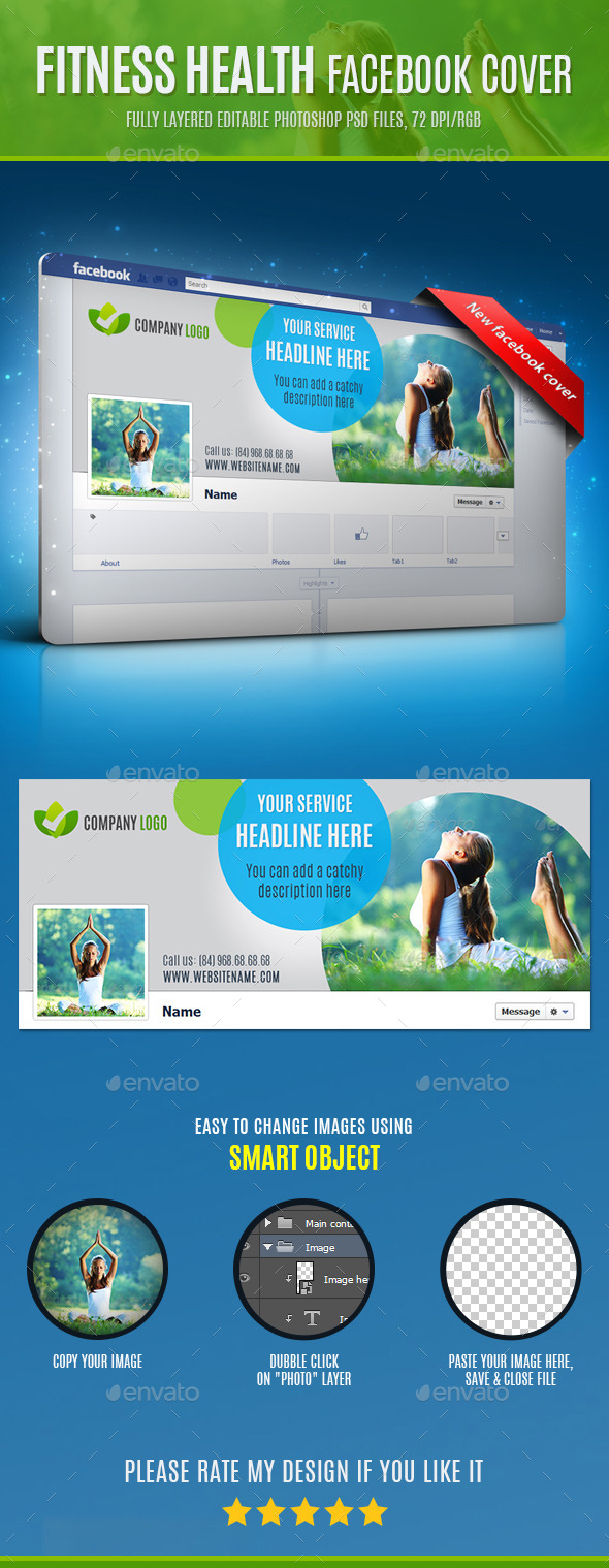 GraphicRiver Fitness Health Facebook Cover 10906439 GraphicRiver Fitness Health Facebook Cover 10906439