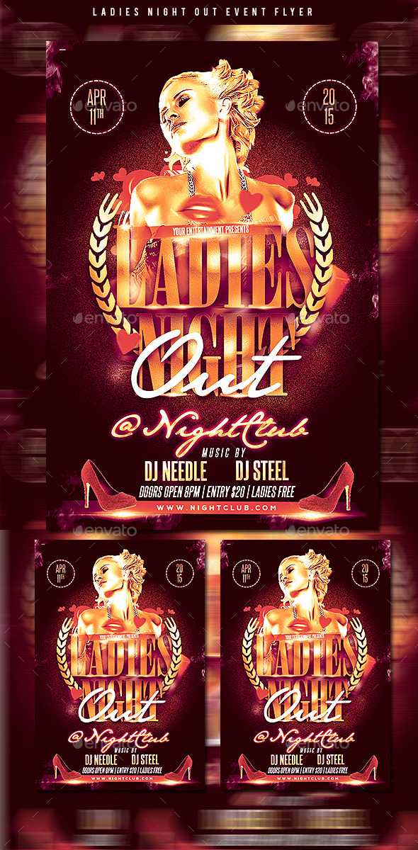 GraphicRiver Ladies Night Flyer 10906639 GraphicRiver Ladies Night Flyer 10906639