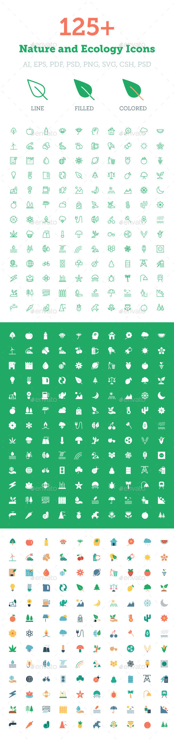 GraphicRiver 125& Nature and Ecology Icons 10906828 GraphicRiver 125& Nature and Ecology Icons 10906828
